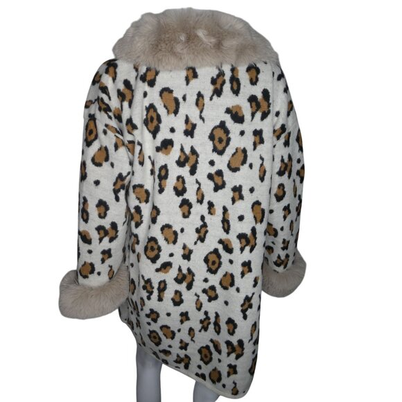 Northern Angel Women's Leopard Print‎ Faux Fur Jacket Size S/M - Picture 7 of 9